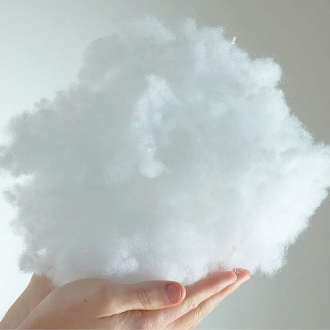 SleepyMO Soft Racron Polyester Synthetic Cotton Filling for Cushion, Pillow, Teddy Bear, Toy Stuffing, White (500, Grams)-image-7