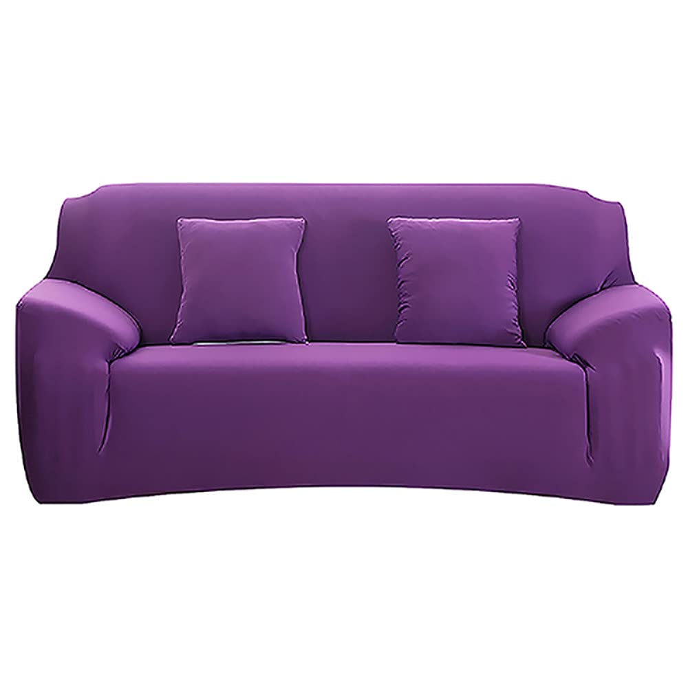 Housses de canapé d'angle violettes en spandex élastique extensible pour salon 90-140 cm