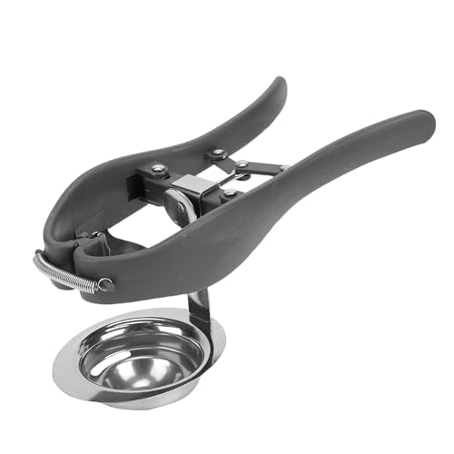Fockety Rompiuova, Apriuovo e Separatore in Acciaio Inossidabile 304 con Molla per Utensili da cucinaa, Taglierino Automatico per Gusci D'uovoo, Rompiuovo Portatile Facile da Usare per
