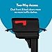 Architectural Mailboxes Gentry Plastic, Dual Access, Mailbox and Post Kit, GGC1B00AM, Black, Large Capacity