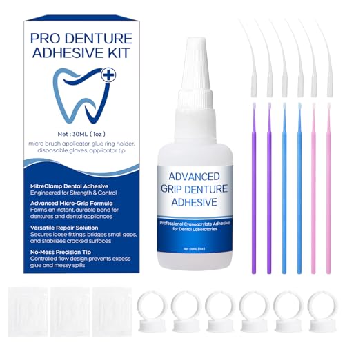 Dental Lab Instant Bonding Glue for Dentures & Lab Tools – Fast-Setting in 15–60 Sec | Denture...