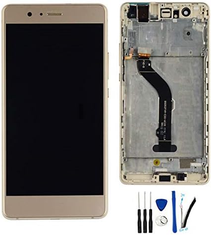 SOMEFUN LCD + TP for Huawei P9 Lite / G9 lite VNS-L21 / L22 / L23 / L31 / L53 Display Touch Screen digitizer Glass Assembly (Gold W/Frame)