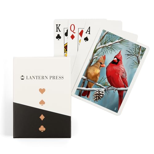 Lantern Press Playing Cards, Cardinals in Winter