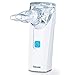 Price comparison product image Beurer IH55 Portable Nebuliser With Travel Pack, UK Plug, Adults & Children, Colds, Asthma & Respiratory Issues, Quiet Vibrating Membrane Technology, Shorter Inhalation Time, Easy to Disinfect