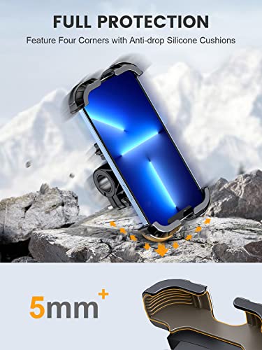 Ibytoc Motorcycle Phone Mount, Upgrade [Full Protection] [Security Lock] Bike Phone Mount 360° Rotatable, Phone Holder For Bicycle, Scooter, Handlebar, Widely Compatible With Cellphones (4.7-6.8”) #TOP1