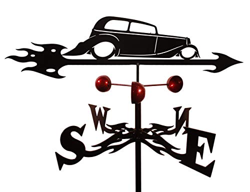 SWEN Products Farrell Series Exotic Hotrod Flat Post Mount Weathervane ~New~