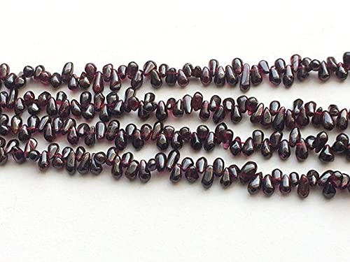 Perles de grenat naturel en goutte pour création de bijoux fait main et cadeaux