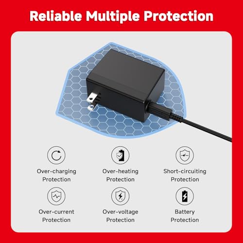 Image of 2-Pack Charger for Nintendo Switch, 45W AC Adapter Fast Charging with 2-Pack 10ft Detachable USB C Cable, Compatible with Switch /OLED /Lite, Steam Deck, Support TV Mode, Original Quality