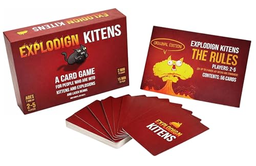 Image of Tickles Explodign Kitens LLC A Card Game About Kiten and Explosions and Sometimes Goats (Ages: 7+, Players: 2-5, Time: 15 Min)