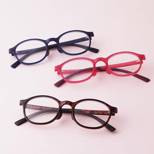 Image of 2Pack Oval Blue Light Glasses for Kids Gaming Computer Glasses for Girls Boys Age 3-10, Anti Blue Ray TR90 Eyeglasses