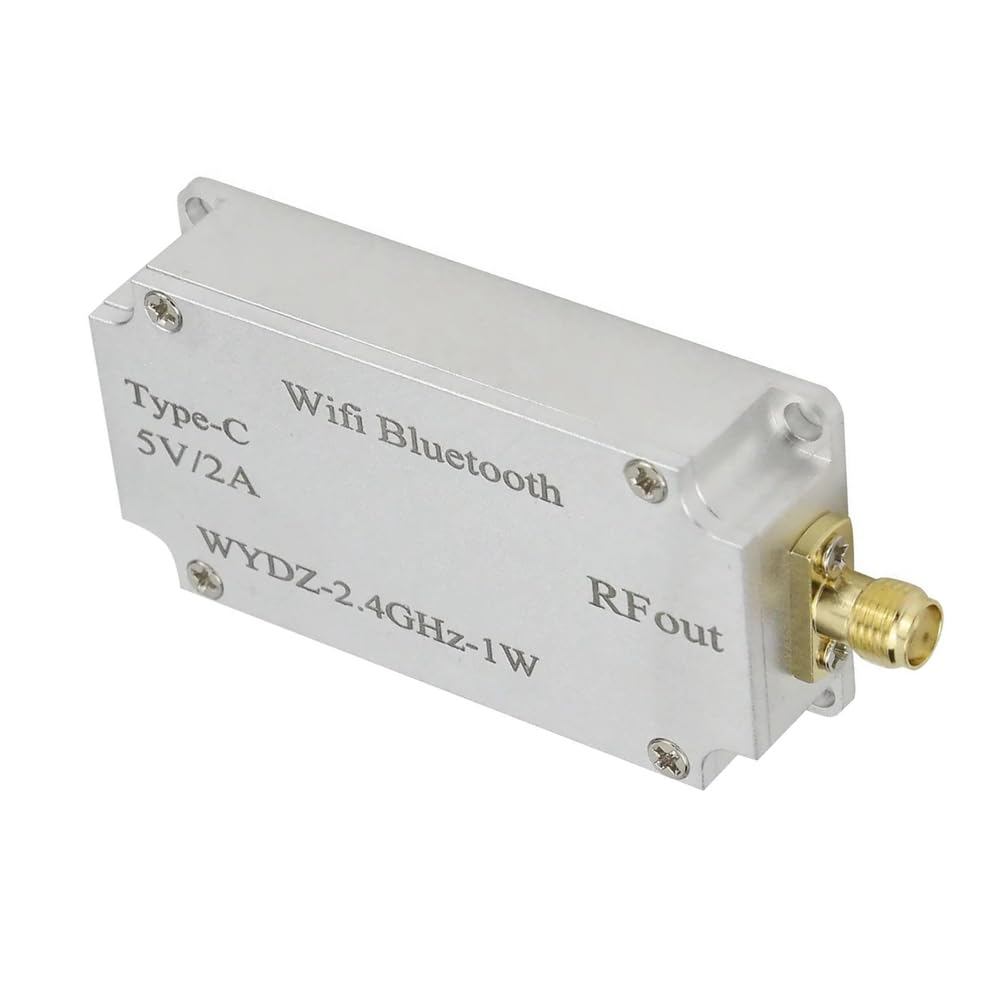Bloqueador de Señal Bluetooth WiFi de 2,4 GHz y 1 W, de Alta Potencia, Alimentado por USB Tipo C, con Antena.