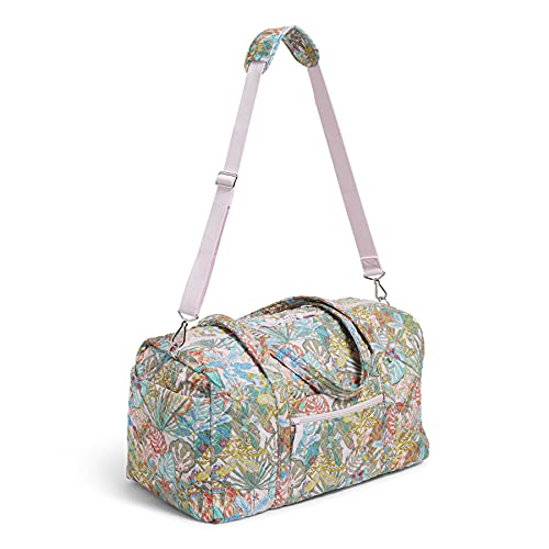 Vera Bradley Women's Large Travel Duffel Bag, Rain Forest Canopy-Recycled Cotton, One Size