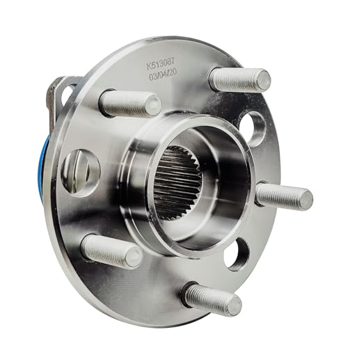 Image of Detroit Axle - 2 Front Wheel Bearing Hubs Assembly for Buick Lesabre 1991-1999, Cadillac DeVille 1992-1996, Oldsmobile 88 1992-1999, Pontiac Bonneville 1992-1999, 5 Lugs Wheel Bearing Hubs W /ABS