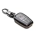 Vitodeco Genuine Leather Smart Key Fob Case Cover Protector - Compatible with Toyota Rav4, Camry, Prius, Highlander, CH-R, Avalon, Toyota 86, Mirai (2016 - 2024 Models) - 3 Buttons, Black
