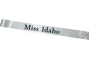Miss Idaho State Title Halloween Cross Body Pageant Sash with Adjustable Pin