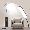 Yikuneng Dimmable LED Floor Lamp, Super Bright Reading Lamps Floor Standing lamp with Remote & Touch Control, Stepless Dimming & 2700K-6500K Color Temperature, for Living Room Bedroom Office, Black