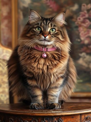 Kit diamond painting Maine Coon à offrir en cadeau créatif aux adultes passionnés de chats