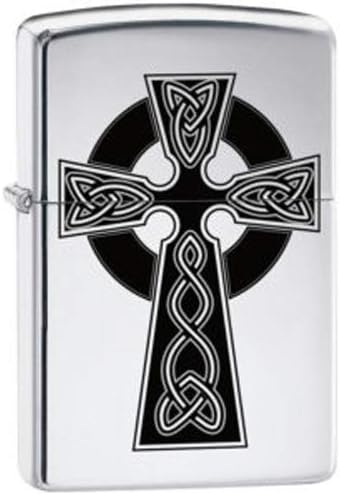 Celtic Cross Irish Pride High Polish Chrome Zippo Lighter