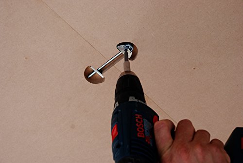 Zipbolt UT 10.900 6mm x 100mm (0.24” x 3.94”) Draw Bolt Joint Connector - 6 Pack – Connects Countertops, Tabletops, Panels, Furniture in Seconds – Includes 4mm Hex Bit with Quick Release Shank