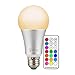 LumenBasic LED Color Changing Light Bulb Dimmable A19 E26 10W RGB RGBWW RGBW Multi-Color Remote Controller Included Warm White