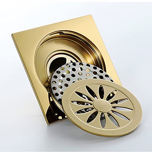Drain de douche carré anti-odeur avec grand débit pour bloquer les remontées de sol