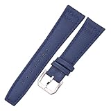 HuanJ Cinturini For Orologi In Nylon Verde Nero Da 20 Mm, 21 Mm, 22 Mm, For Donne E Uomini, Con Fibbia In Acciaio Inossidabile(Blue,21mm)