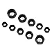 10Pcs x Black Steel Damaged Nut Stud Extractor Kit, Metric Extractor Set, Heavy Duty Broken Tool with Aluum Box for Automotive and Industrial Repair