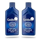 Goddards Long Term Silver Polish 125ml Pack of 2, Premium Cleaner and Tarnish Remover Solution for Jewellery, Antique Cutlery, Plate and Household Metals, Protective Shine Restorer
