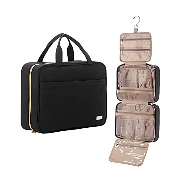 NISHEL Large Hanging Travel Toiletry Bag, Portable Makeup Organizer