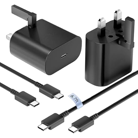 Jesinor Super Fast Samsung Charger with 6 Feet Cable Cover