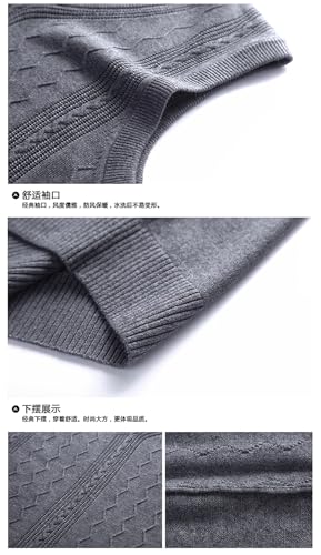 Men Wool Knitted Winter Sleeveless Sweaters V-Neck Waistcoat Vest3