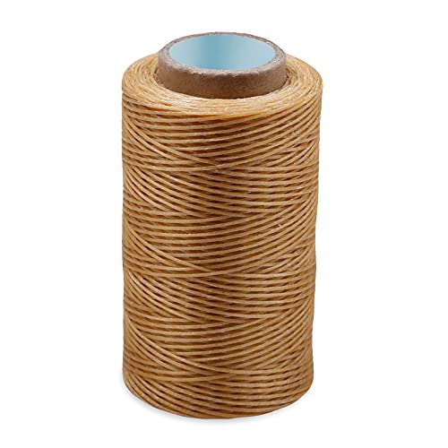 284 Yards Waxed Thread 210D Heavy Duty Flat Wax Thread for Leather Sewing Bookbinding/Shoe Repairing/Leather Projects