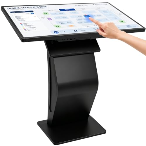 Image of 32inch Touch Screen Kiosk, Android System, Install APP, Browser, Digital Signage Kiosk, K-Style Stand Digital Signage Display, Interactive Display Mall Navigation /Advertising /Retail Store