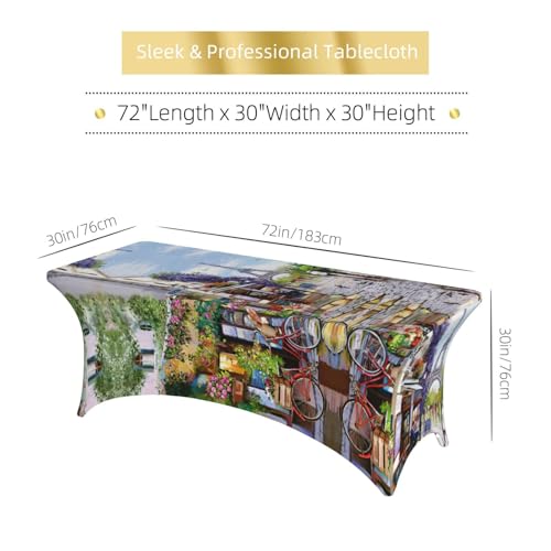 Nappe extensible élasthanne Tour Eiffel pour table fête 1,8m - 7