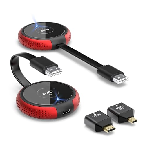 TIMBOOTECH Wireless HDMI Transmitter and Receiver 4K, Casting 5G Stable Video/Audio Wireless HDMI...