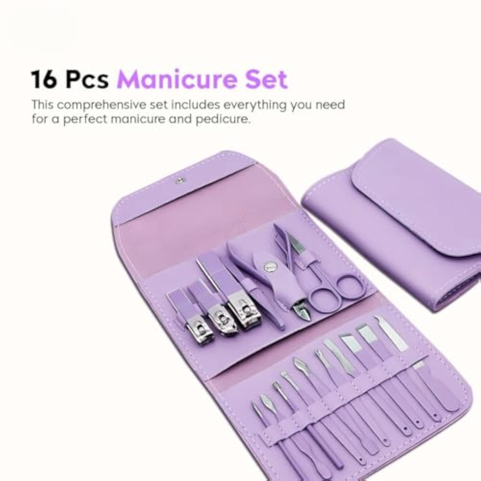 16 in 1 Professional Manicure Pedicure Kit for Men & Women