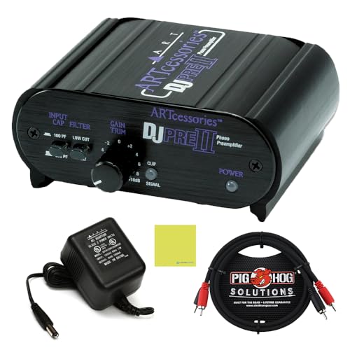 Art DJ PRE II Phono Preamp for Turntables w/RCA Cable
