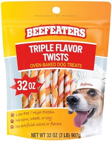 Amazon : Dog Treats - Triple Flavor Twists 32oz Dog Food Low Fat
