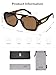 SOJOS Trendy Aviator Sunglasses for Womens Mens Polarized,Hexagonal Square Large Shades Double Bridge Designer Inspired UV400 Sun Glasses SJ2288