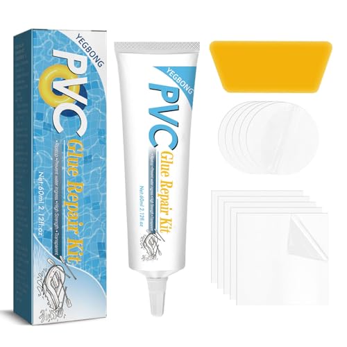 Pool Reparaturset, Selbstklebend Unterwasser Reparatur Pool Flicken, PVC Reparaturset Repariert Eine Vielzahl Von Aufblasbaren Gegenständen, Einschließlich Aufblasbare Spa-Pools (60ml)