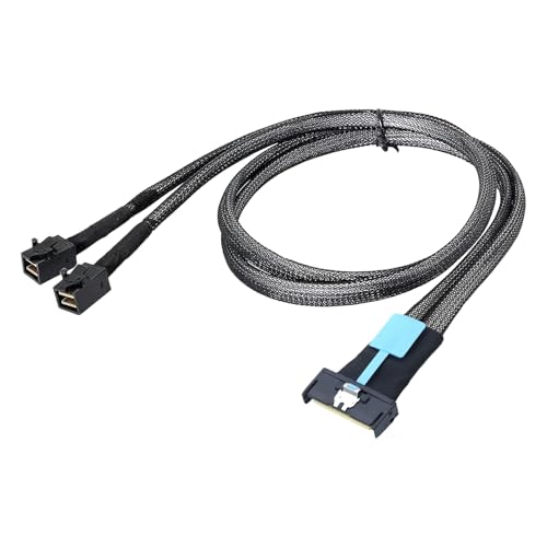 Cable PCIE Gen5 MCIO 8i a SFF-8087 con Curva a la Izquierda para Servidor 4
