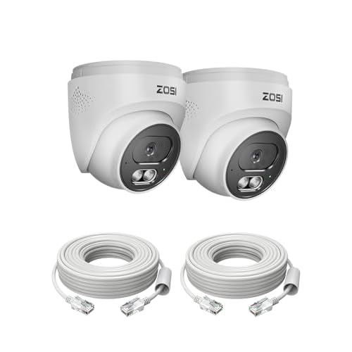 ZOSI C220 4K 8MP Add-On PoE IP Camera Outdoor Indoor, Surveillance Security Camera for Home, AI Person/Face/Vehicle Detection, Two-Way Talk, 100ft IR Night Vision, Only Work with ZOSI PoE NV