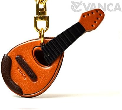 Mandolin Instruments 3D Leather Keychain(L) VANCA Craft-Collectible Keyring Charm Pendant Made in Japan image 4