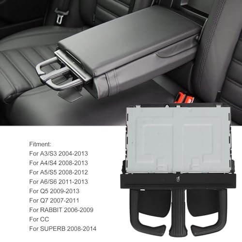Portavasos para reposabrazos trasero compatible con A3 A4 A5 A6 Q5 Q7 miniatura 2
