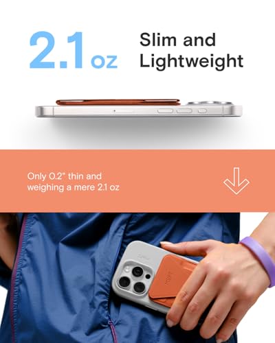 Image of MOFT Magnetic Wallet Stand Compatible with iPhone 16 /15 /14 /13 /12 Series, Angle Adjustment MOVAS Phone Stand, Light Sunrise