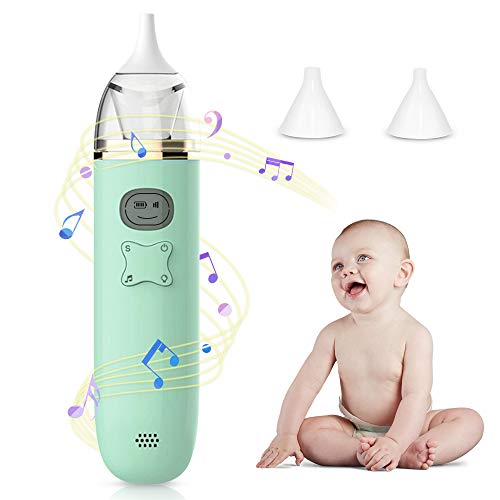 Baby Nasal Aspirator, Electric Nose Sucker for Baby Snot Sucker, Nose Suction for Infants, Booger Sucker Nose Cleaner for Toddler Kids with 2 Tips and 3 Suctions