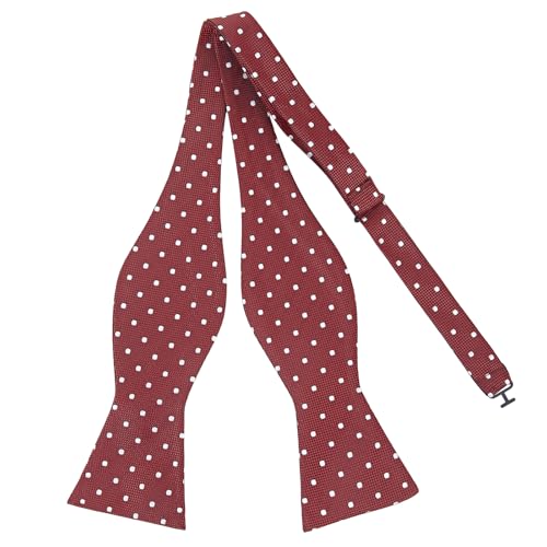 PenSee Mens Self Bow Tie Polka Dots Woven Silk Bow Ties