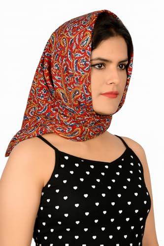 Image of Scarf For Girls 100% Pure Cotton Hand Block Printed Square