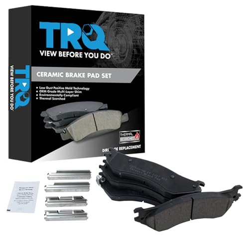 TRQ Rear Brake Pads Ceramic Compatible with 2004-2008 Dodge Ram 1500 2001-2008 Ram 2500 Ram 3500
