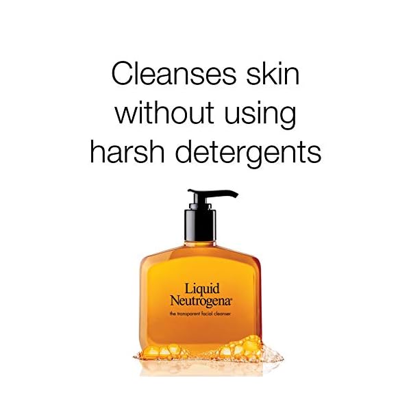 Neutrogena-Unscented-8-Fl-Oz Neutrogena Liquid Fragrance-Free Gentle Facial Cleanser with Glycerin, Hypoallergenic & Oil-Free Mild Face Wash Unscented, 8 Fl Oz